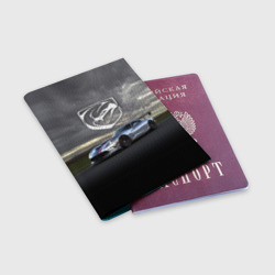 Обложка для паспорта матовая кожа Dodge viper- трековые гонки - фото 2