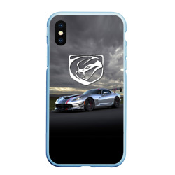 Чехол для iPhone XS Max матовый Dodge viper- трековые гонки