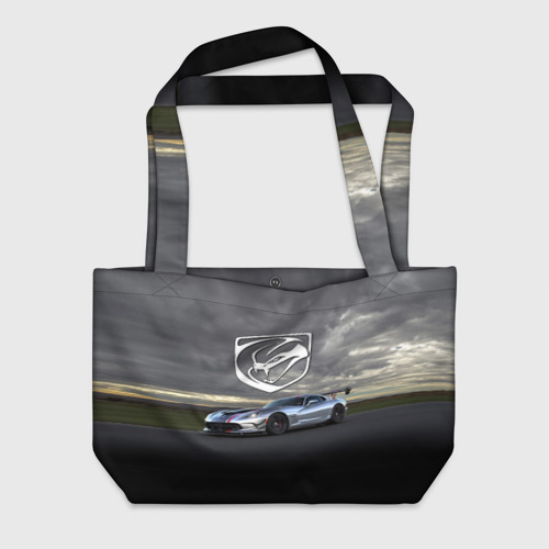 Пляжная сумка 3D Dodge viper- трековые гонки