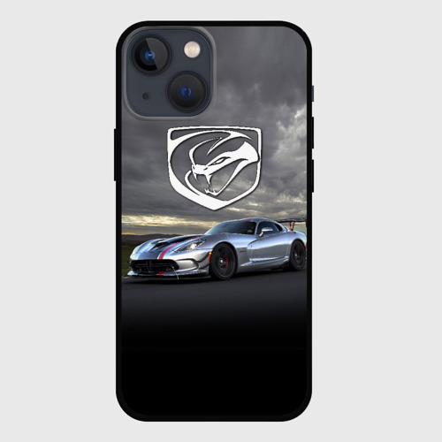 Чехол для iPhone 13 mini Dodge viper- трековые гонки