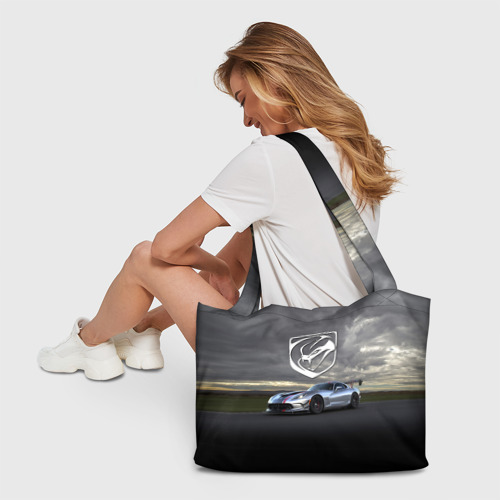 Пляжная сумка 3D Dodge viper- трековые гонки - фото 6
