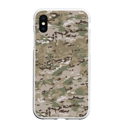 Чехол для iPhone XS Max матовый Мультикам камуфляж