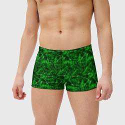 Мужские купальные плавки 3D Зелёный лёд - текстура - фото 2