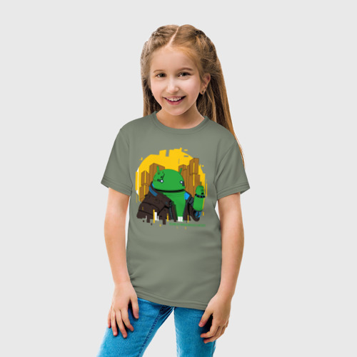 Детская футболка хлопок Cyberdroid 2077, цвет авокадо - фото 5