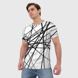 Мужская футболка 3D Пересечение линий - фото 2