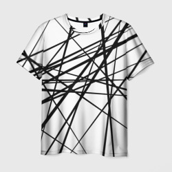 Мужская футболка 3D Пересечение линий