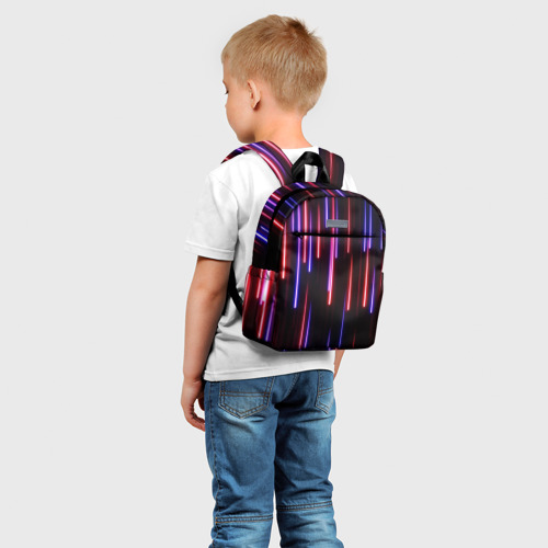 Детский рюкзак 3D с принтом Метеоритный дождь, фото на моделе #1
