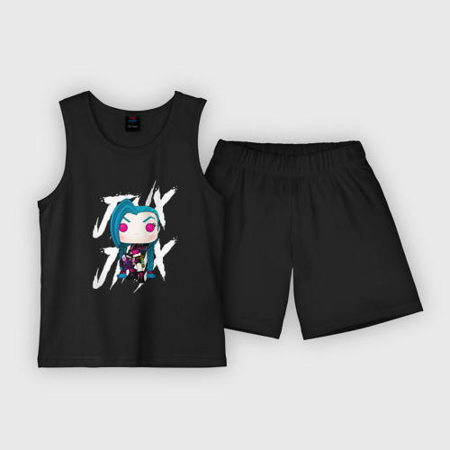 Детская пижама с шортами хлопок Funko pop Jinx, цвет черный
