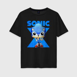 Женская футболка хлопок Oversize Funko pop Sonic