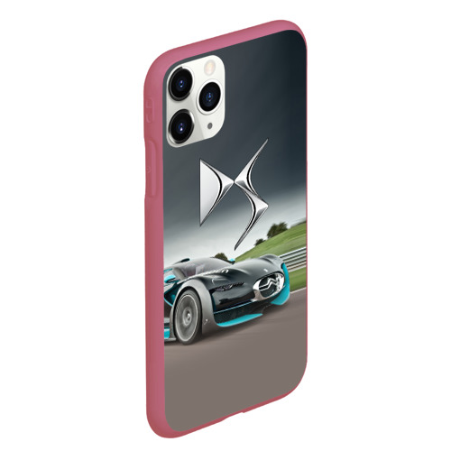 Чехол для iPhone 11 Pro Max матовый Citroen DS Spirit - скоростной режим, цвет малиновый - фото 3