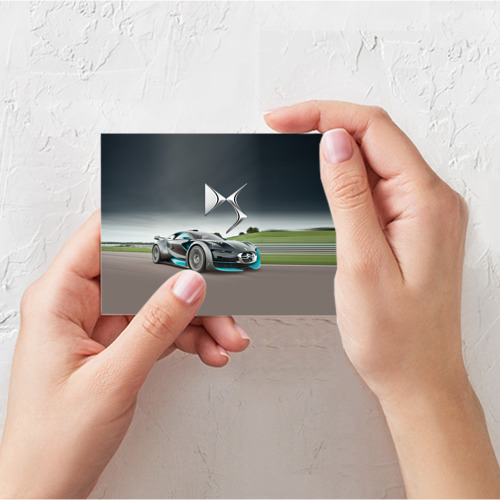 Поздравительная открытка Citroen DS Spirit - скоростной режим, цвет белый - фото 3