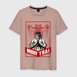 Боксёр муай тай – Мужская футболка хлопок с принтом купить со скидкой в -20%