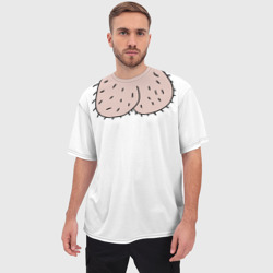 Мужская футболка oversize 3D Человек яйца - фото 2