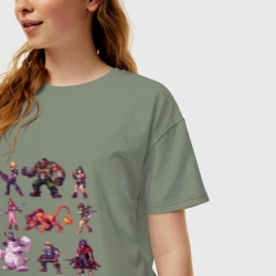 Женская футболка хлопок Oversize Final Fantasy 7 Pixelart - фото 2