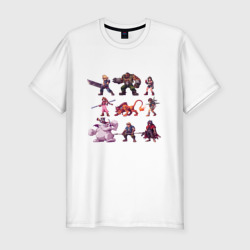 Мужская футболка хлопок Slim Final Fantasy 7 Pixelart