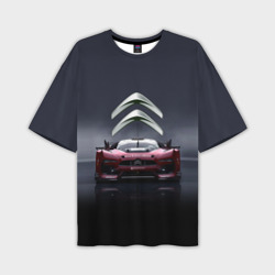 Мужская футболка oversize 3D Citroen - racing team - motorsport