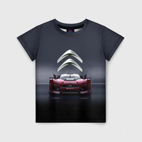 Детская футболка 3D Citroen - racing team - motorsport, цвет 3D печать