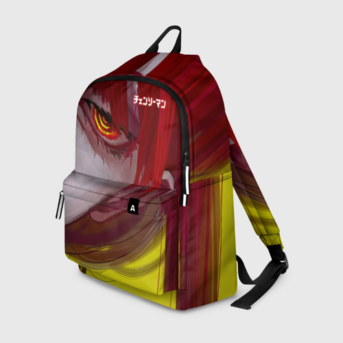 Рюкзак 3D с принтом Человек-бензопила взгляд Макимы, вид спереди #2