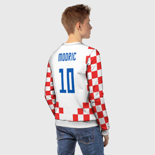 Детский свитшот 3D Модрич Сборная Хорватии форма к чемпионату мира 2022, цвет 3D печать - фото 4
