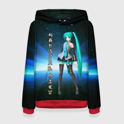 Женская толстовка 3D Хацунэ Мику - вокалоид
