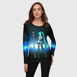 Женский лонгслив 3D Хацунэ Мику - вокалоид - фото 2