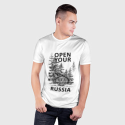 Мужская футболка 3D Slim Открой свою Россию - фото 2