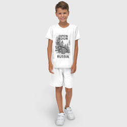 Детский костюм с шортами 3D Открой свою Россию - фото 2