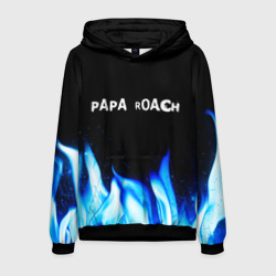 Мужская толстовка 3D Papa Roach blue fire