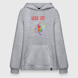 Худи SuperOversize хлопок Используй мозг, думай головой!