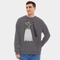 Мужской свитшот oversize без начеса хлопок Бабка Гренни - фото 2
