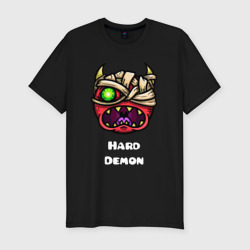 Мужская футболка хлопок Slim Geometry Dash hard demon