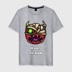 Мужская футболка хлопок Geometry Dash hard demon