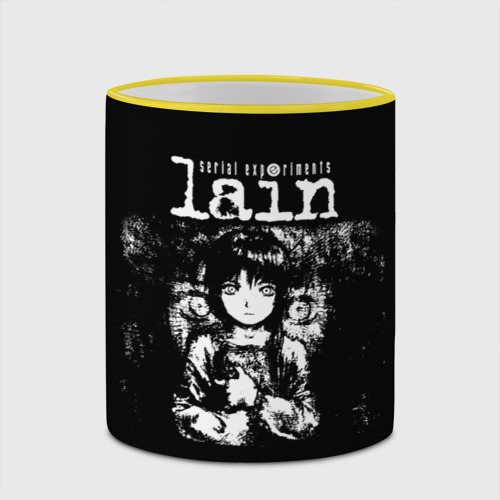 Кружка с полной запечаткой Serial Experiments Lain, цвет Кант желтый - фото 4