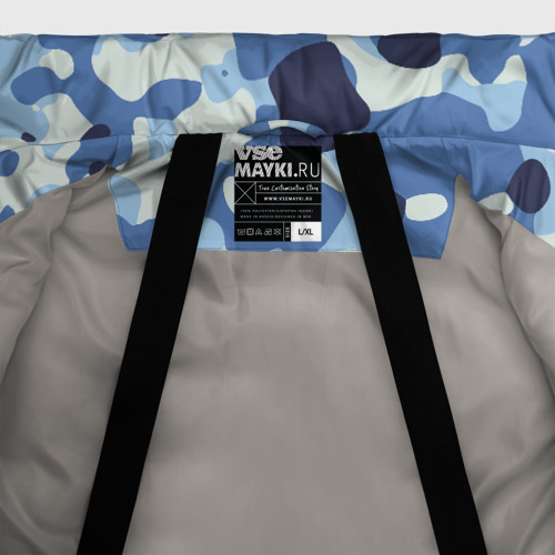 Мужская зимняя куртка 3D Камуфляж ВМФ цифра крупный, цвет светло-серый - фото 7