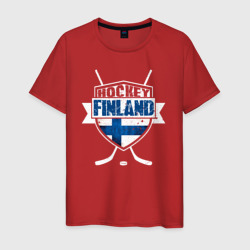 Мужская футболка хлопок Хоккей Финляндия