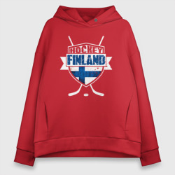 Женское худи Oversize хлопок Хоккей Финляндия