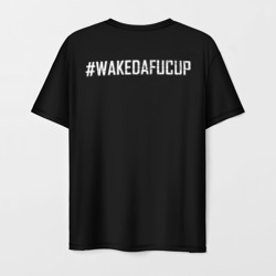 Футболка с принтом Onyx - wakedafucup для женщины, вид сзади №1. Цвет основы: белый