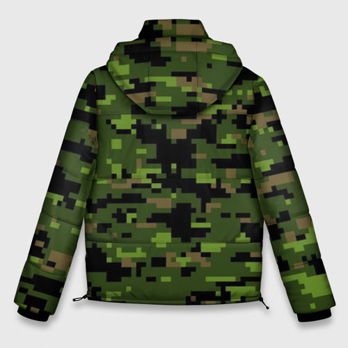Мужская зимняя куртка 3D Камуфляж лесной пиксель, цвет черный - фото 2
