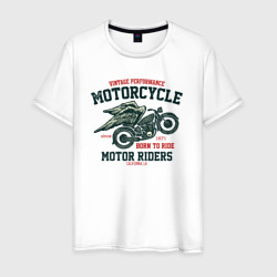 Ретро мотоцикл с крыльями – Мужская футболка хлопок с принтом купить со скидкой в -20%
