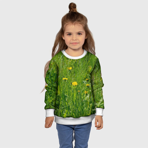 Детский свитшот 3D Солнечные одуванчики, цвет 3D печать - фото 7