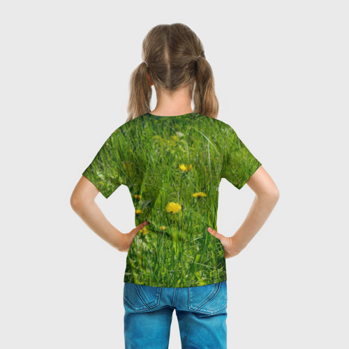 Детская футболка 3D Солнечные одуванчики, цвет 3D печать - фото 6
