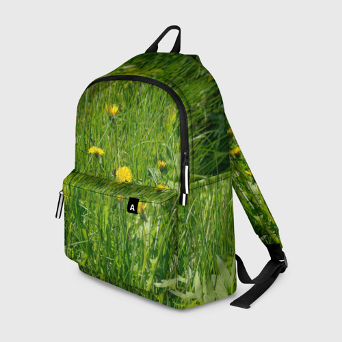 Рюкзак 3D с принтом Солнечные одуванчики, вид спереди #2