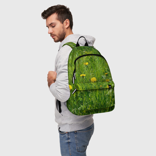 Рюкзак 3D с принтом Солнечные одуванчики, фото на моделе #1