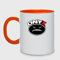 Кружка двухцветная Onyx - black logo