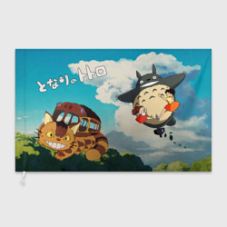 Флаг 3D Flight Totoro & Catbus