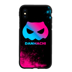 Чехол для iPhone XS Max матовый DanMachi - neon gradient