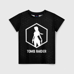 Детская футболка 3D Tomb Raider glitch на темном фоне