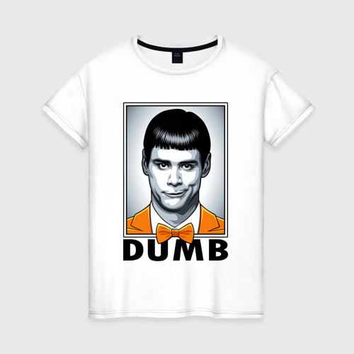 Женская футболка хлопок с принтом Dumb Jim, вид спереди #2