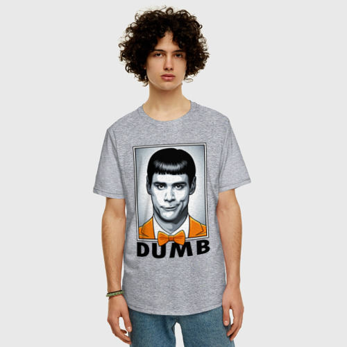 Мужская футболка хлопок Oversize с принтом Dumb Jim, фото на моделе #1