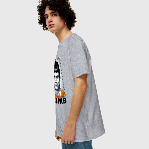 Мужская футболка хлопок Oversize с принтом Dumb Jim, вид сбоку #3